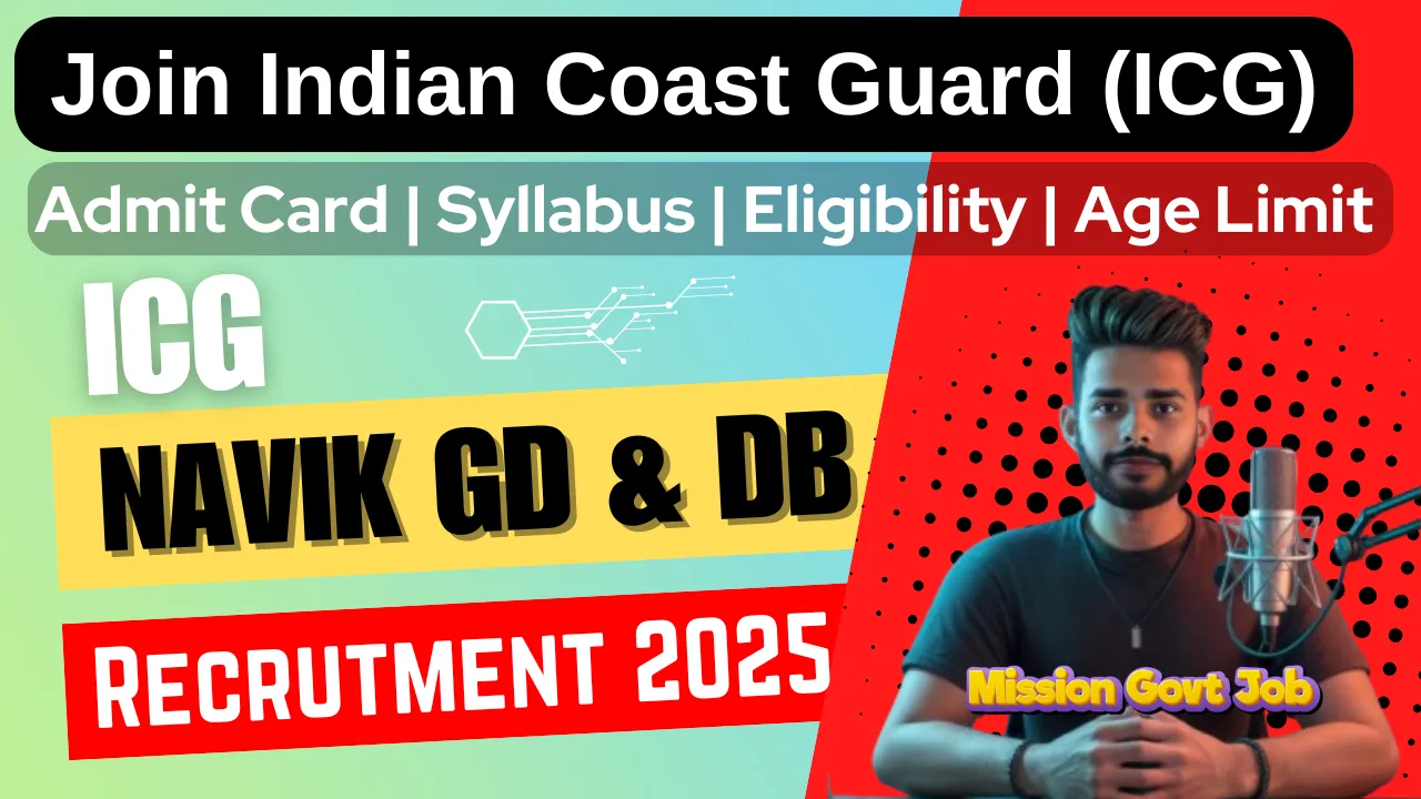 Coast Guard Navik GD, DB CGEPT 02/2025 Online Form 2025