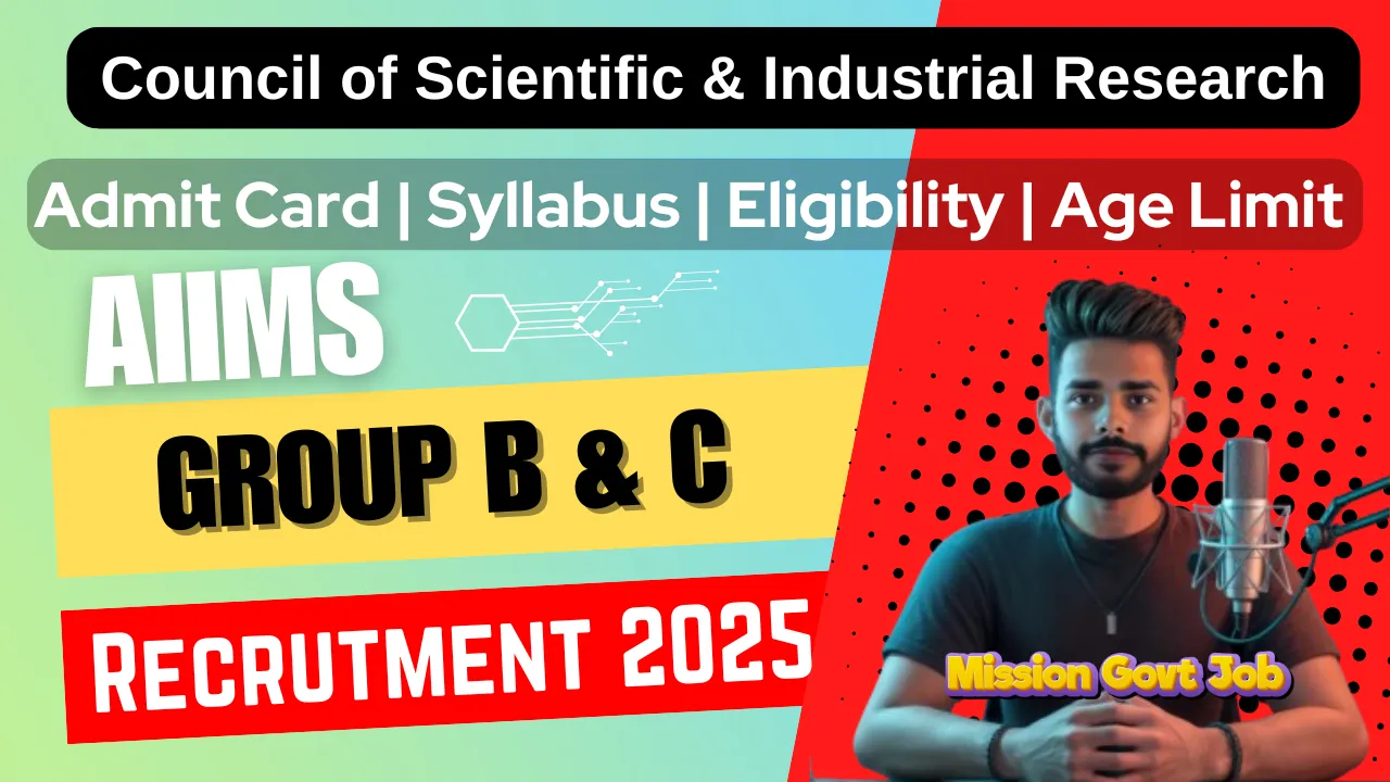 AIIMS Group B, C CRE Exam City Details 2025