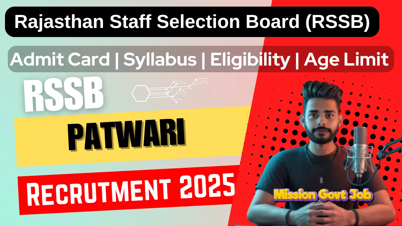 Rajasthan RSSB Patwari Online Form 2025