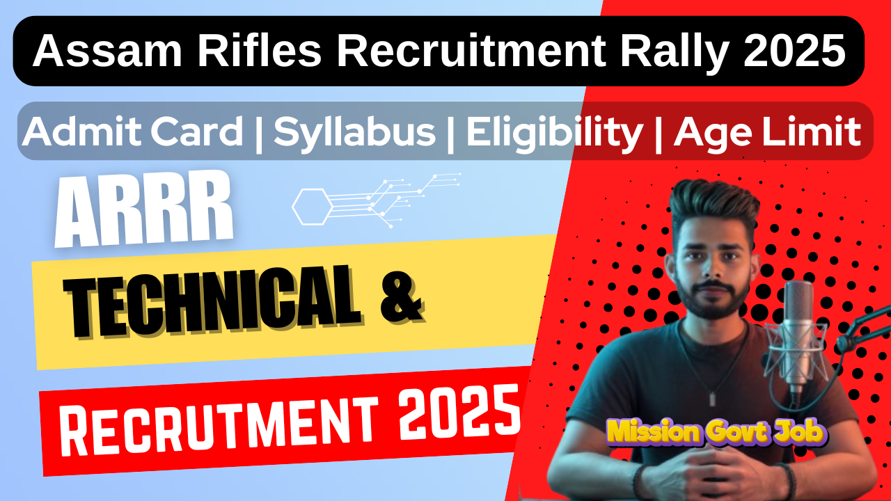 Assam Rifles Rally Recruitment Online Form 2025