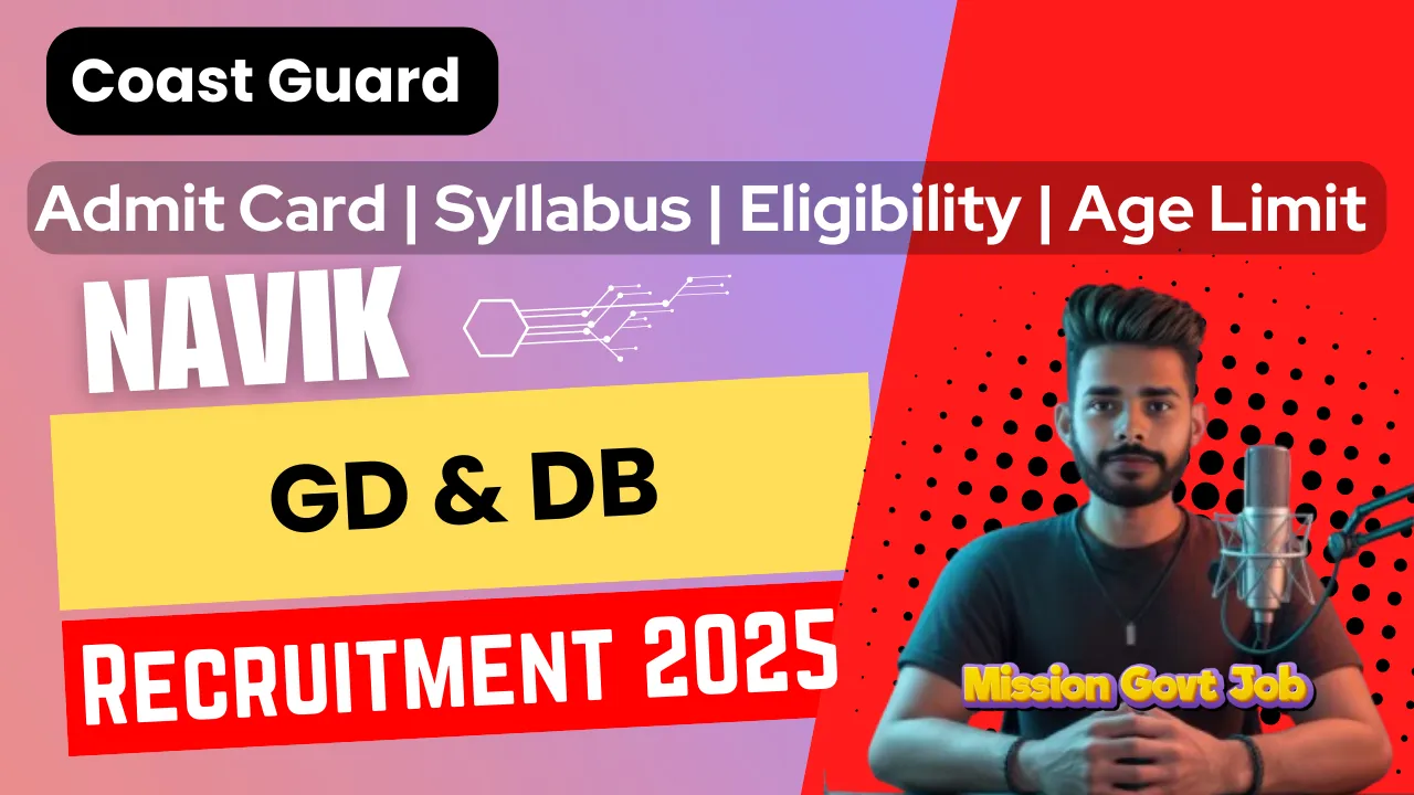 Coast Guard Navik GD DB CGEPT 02/2025 Admit Card
